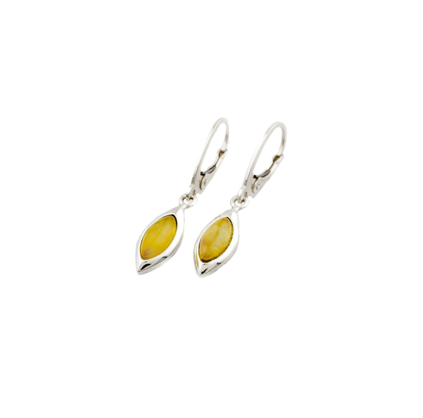 Marquise Butterscotch Amber Earrings