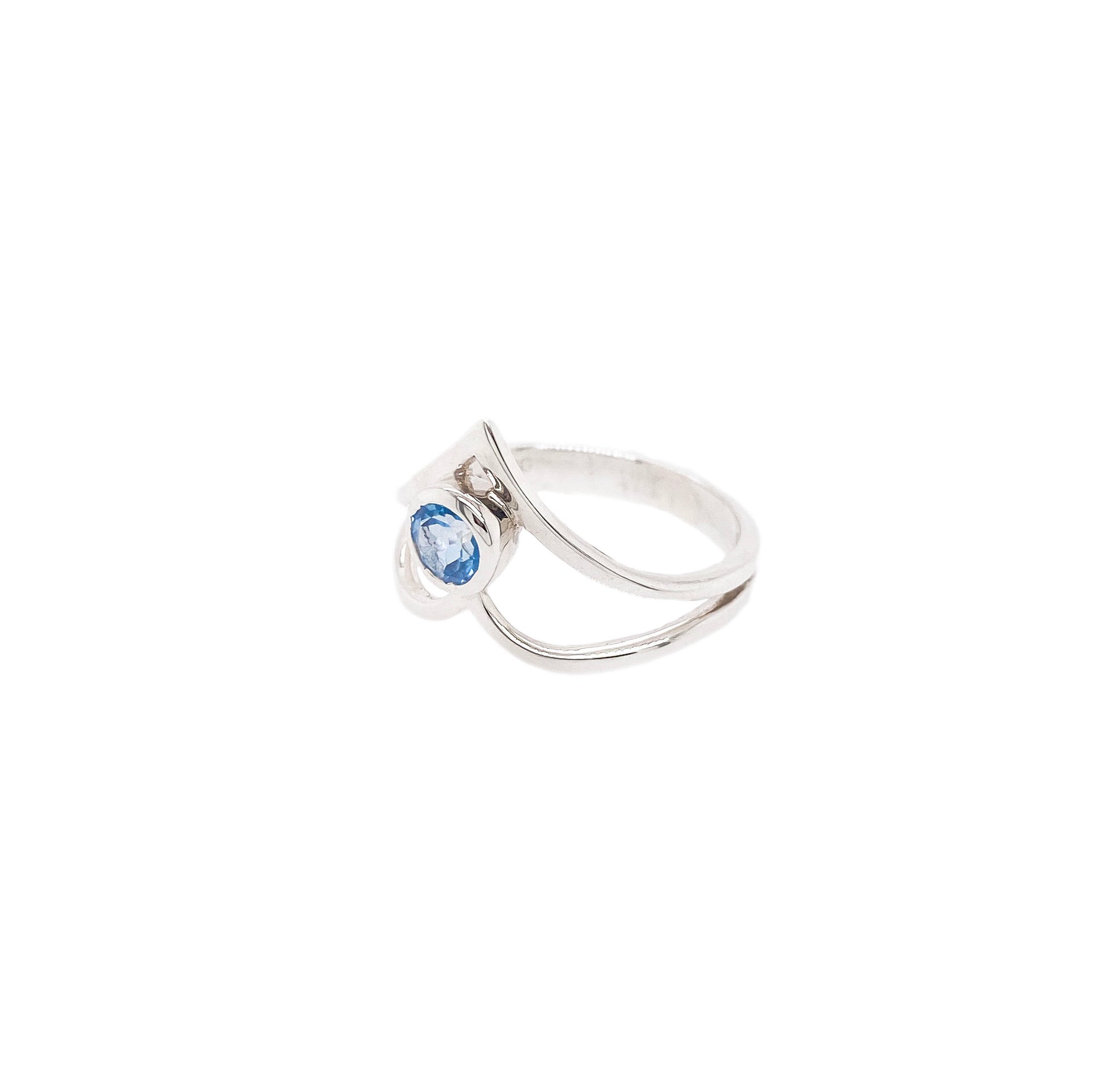 Blue Topaz Galactic Ring - Twisted Earth Artistry