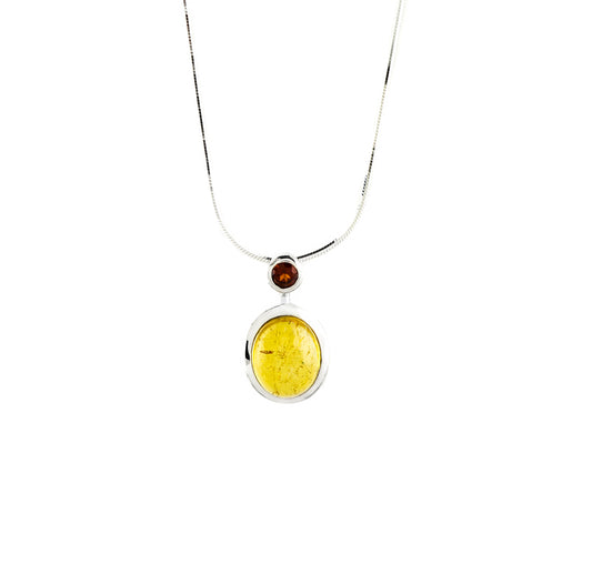 Citrine and Garnet Pendant - Twisted Earth Artistry