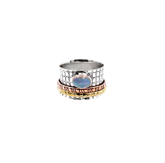 Ethiopian Opal Spinner Ring