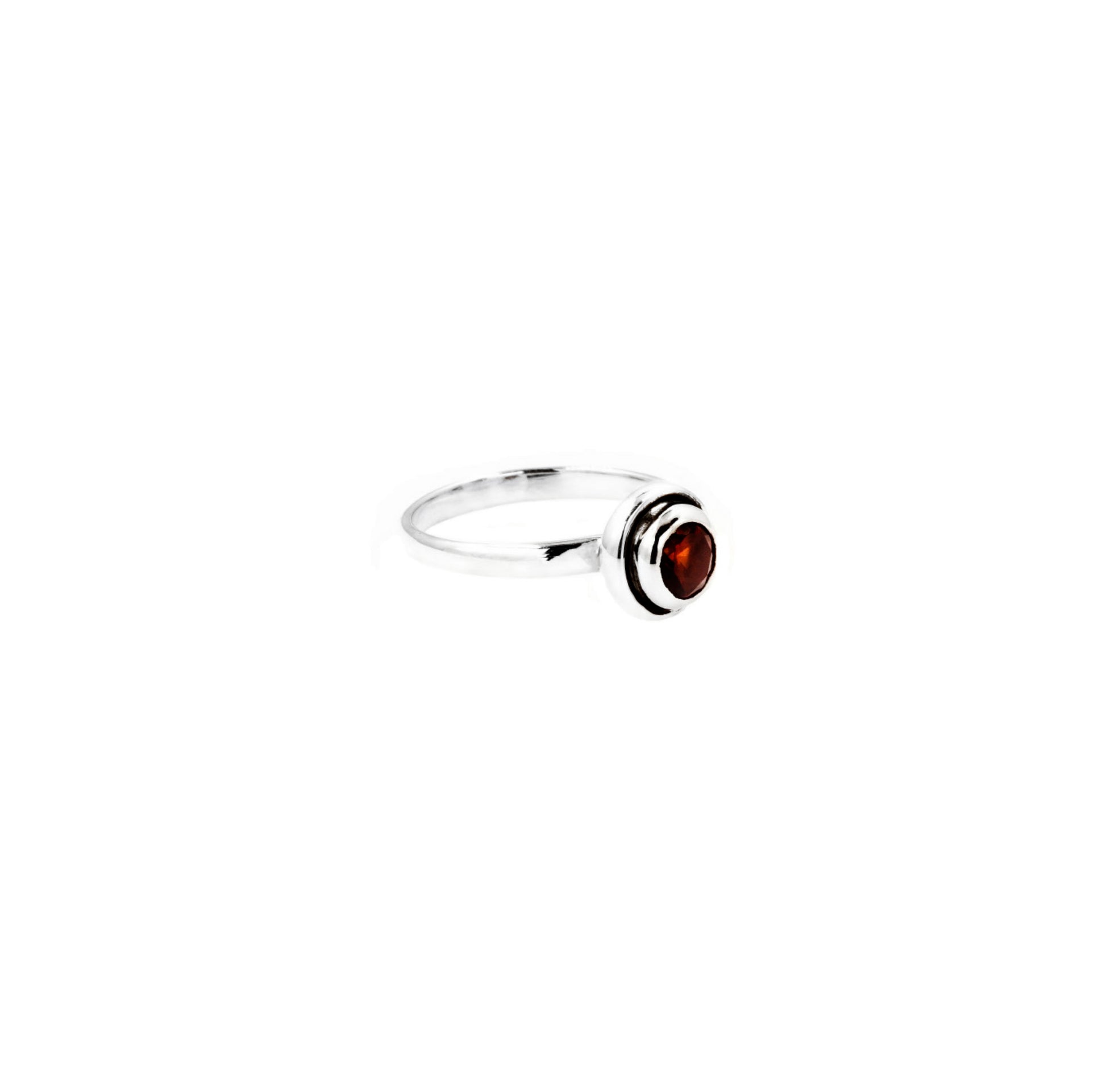 Garnet Sterling Silver Ring - Twisted Earth Artistry