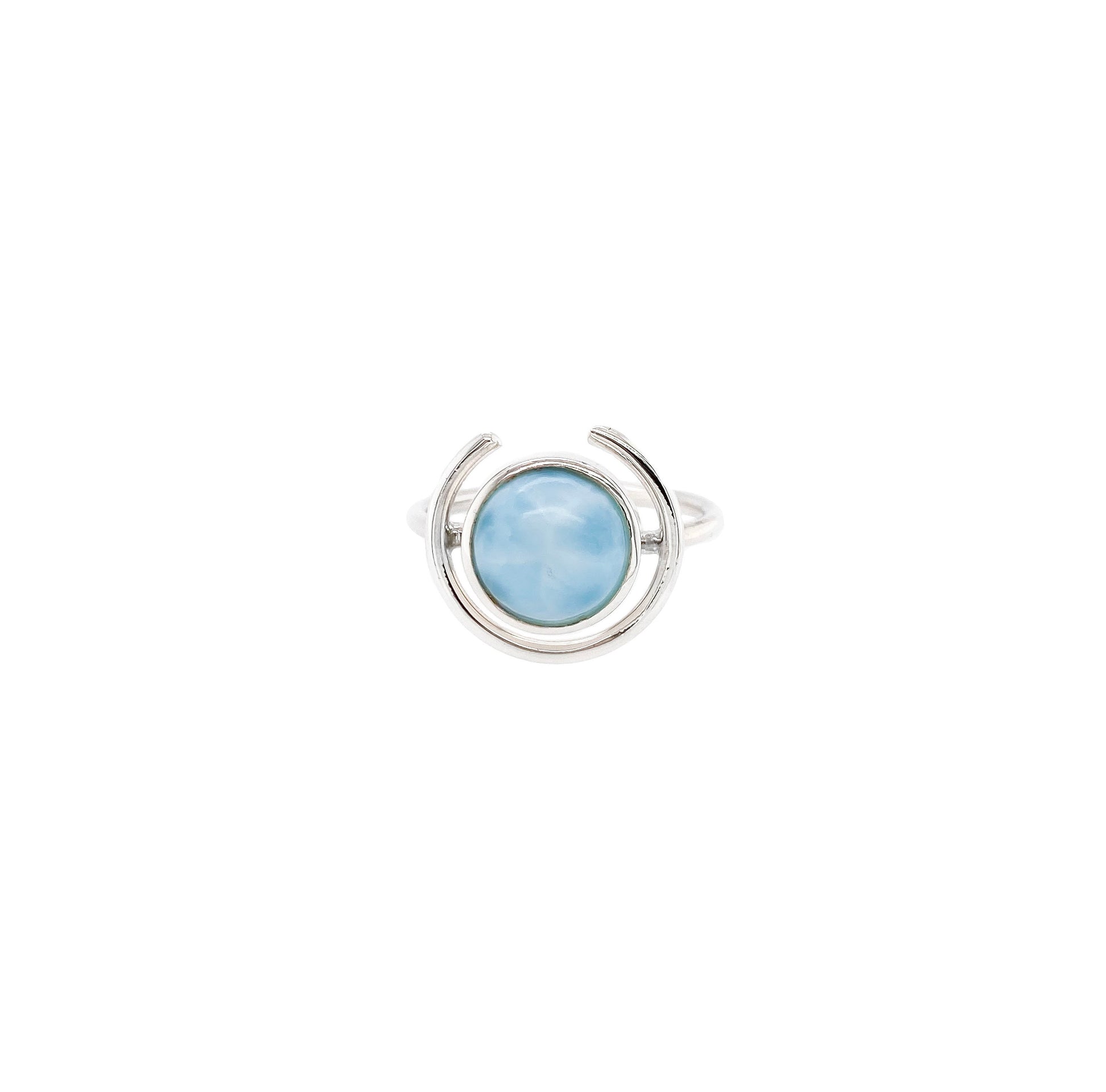 Larimar Sterling Silver Ring - Twisted Earth Artistry