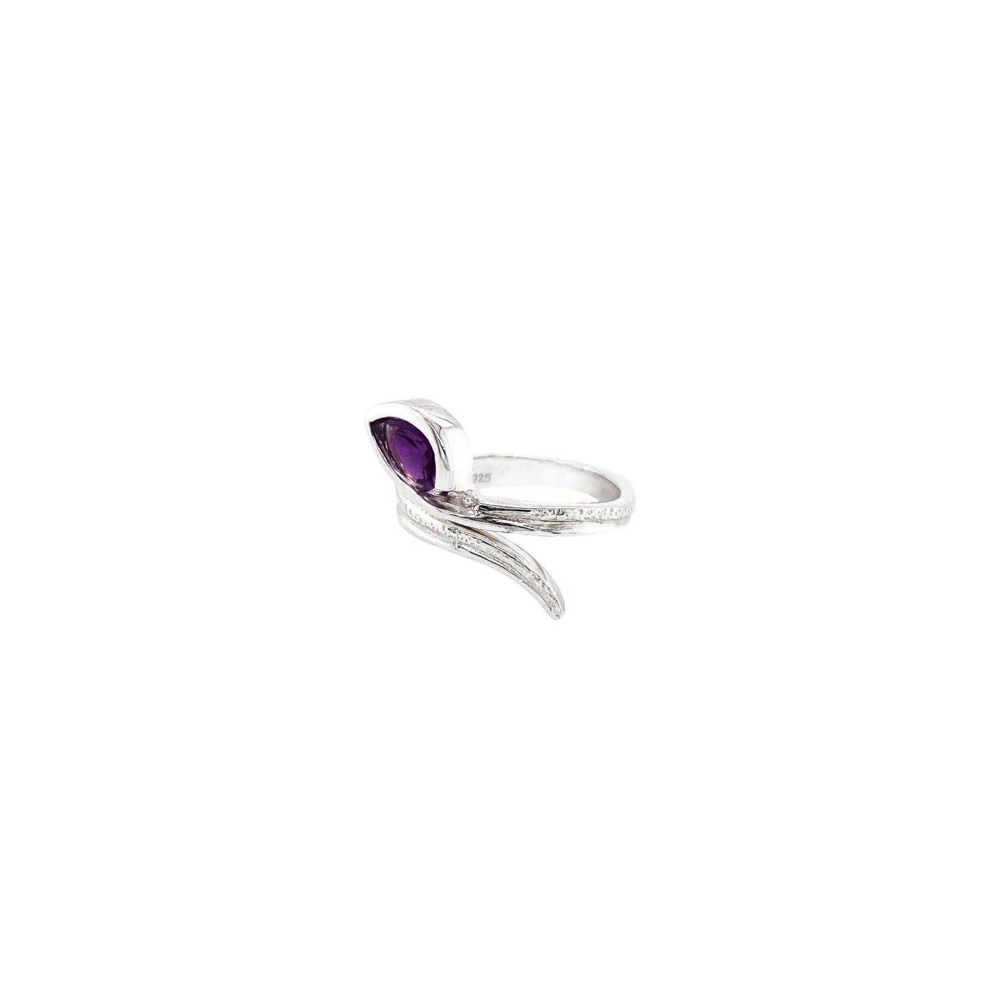 Amethyst Sterling Silver Ring - Twisted Earth Artistry