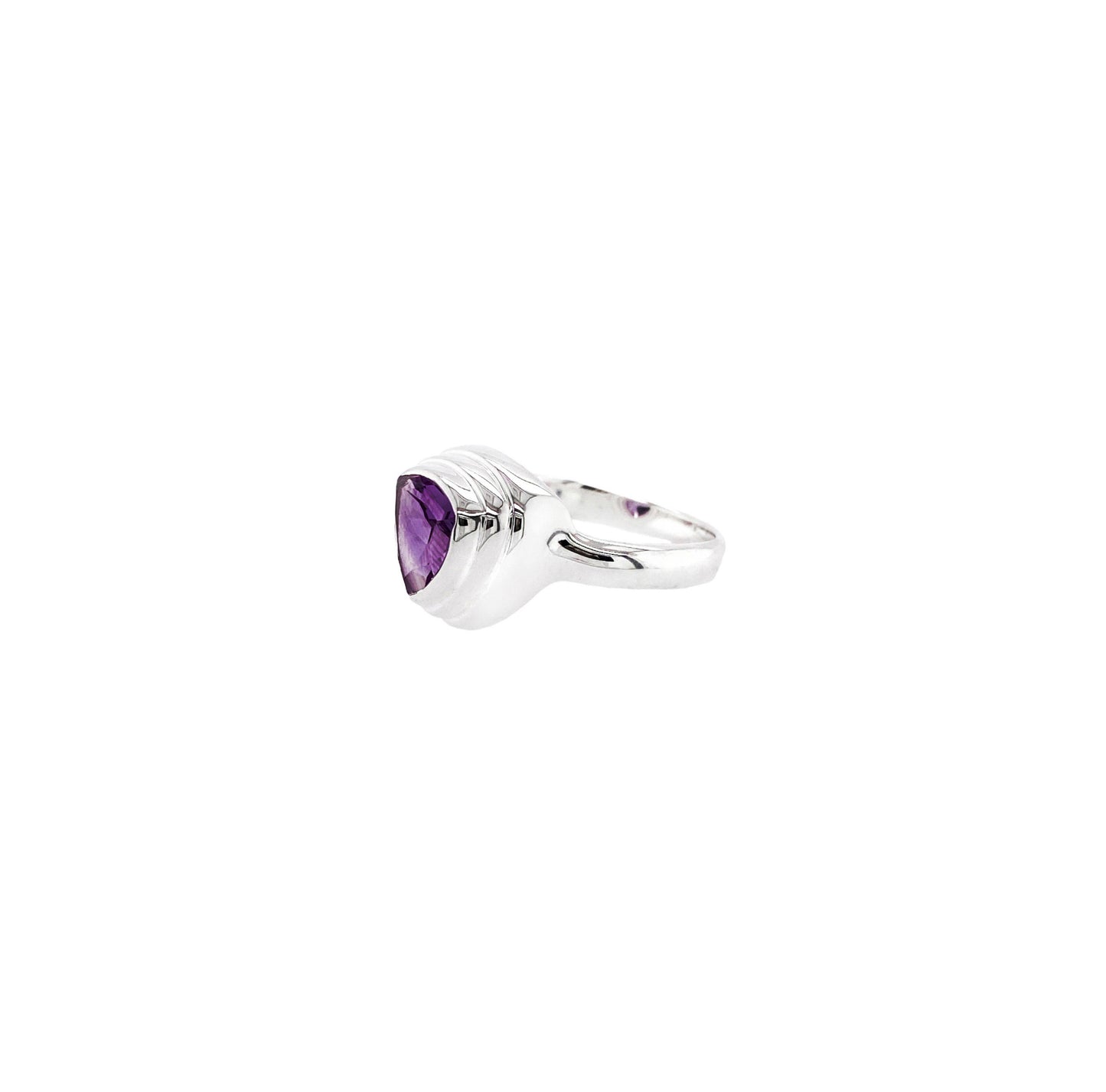 Amethyst Sterling Silver Ring - Twisted Earth Artistry