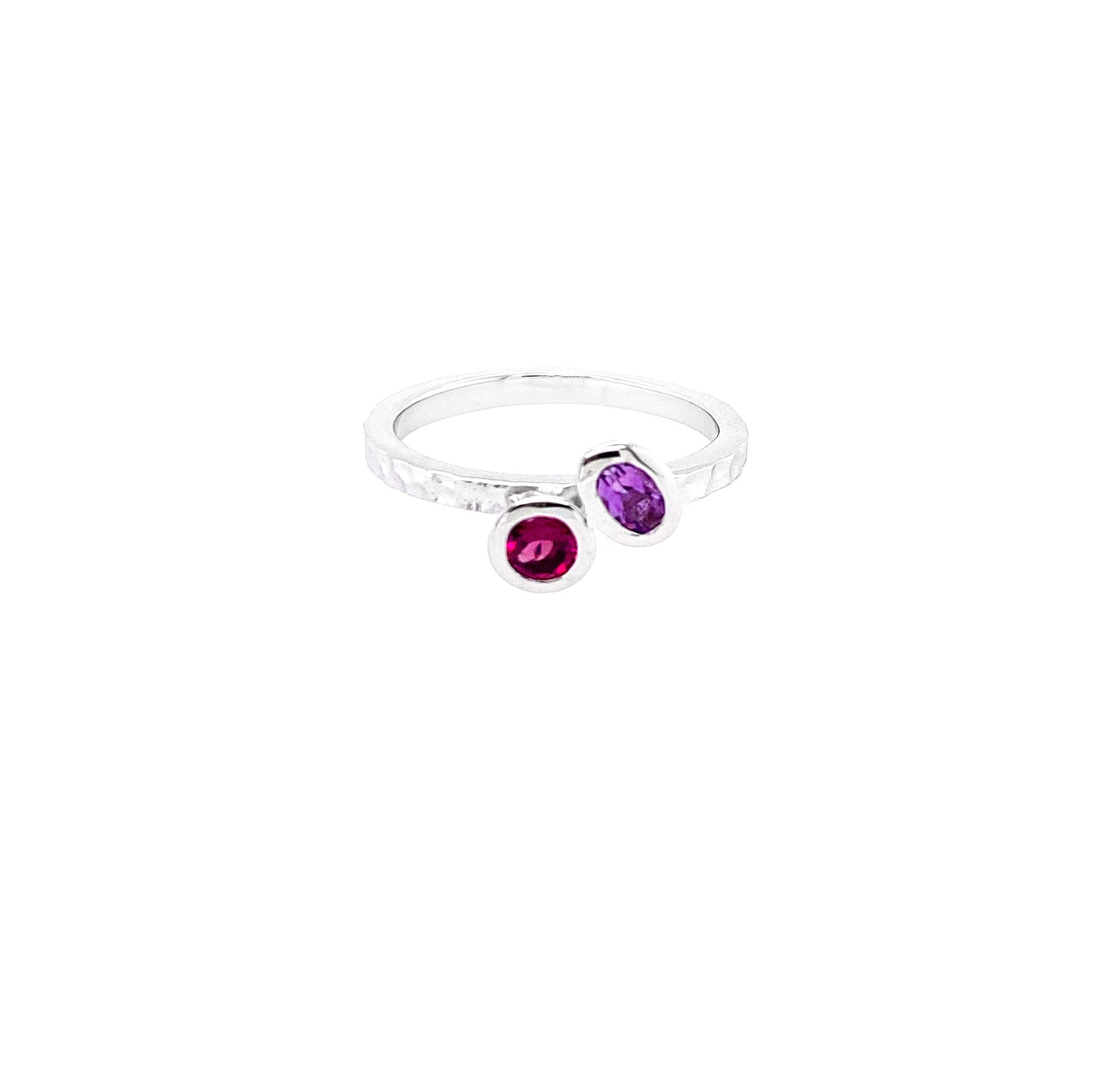 Amethyst and Pink Tourmaline Ring