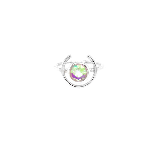 Aurora Borealis Mystic Quartz Ring