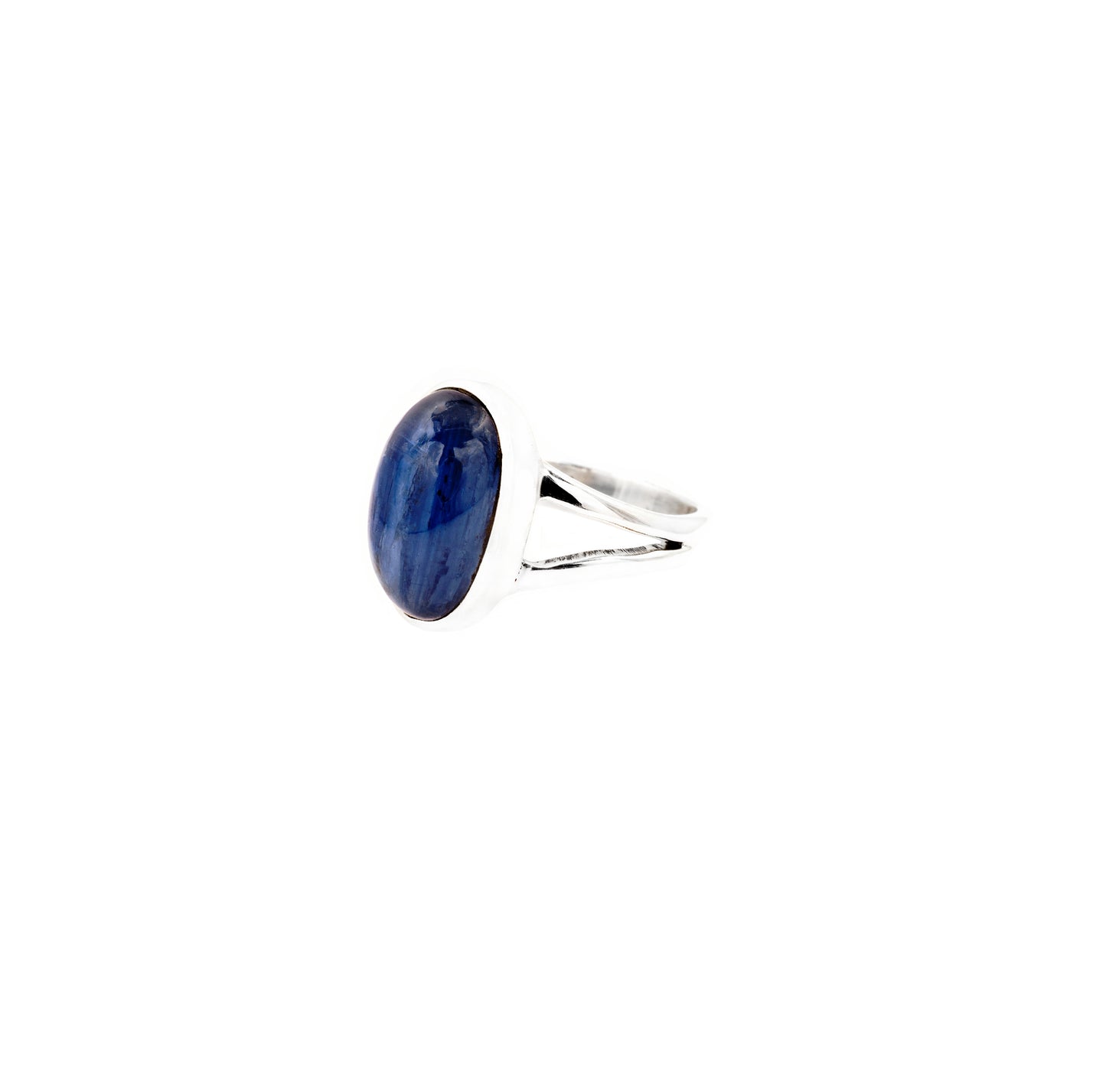 Kyanite Oval Ring  Sterling Silver Ring - Twisted Earth Artistry