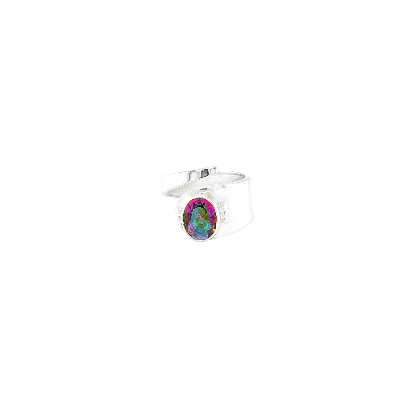 Mystic Topaz Sterling Silver Ring - Twisted Earth Artistry