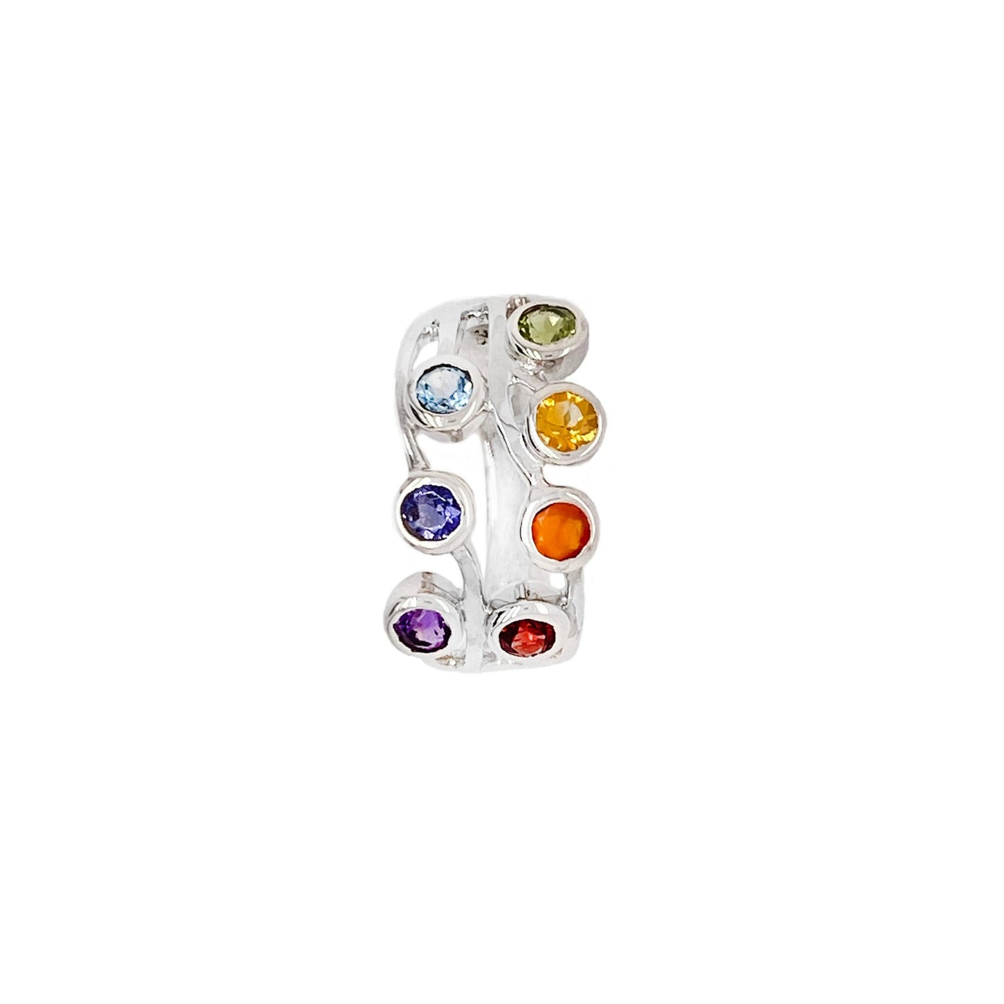 Chakra Seven Stone Ring - Twisted Earth Artistry