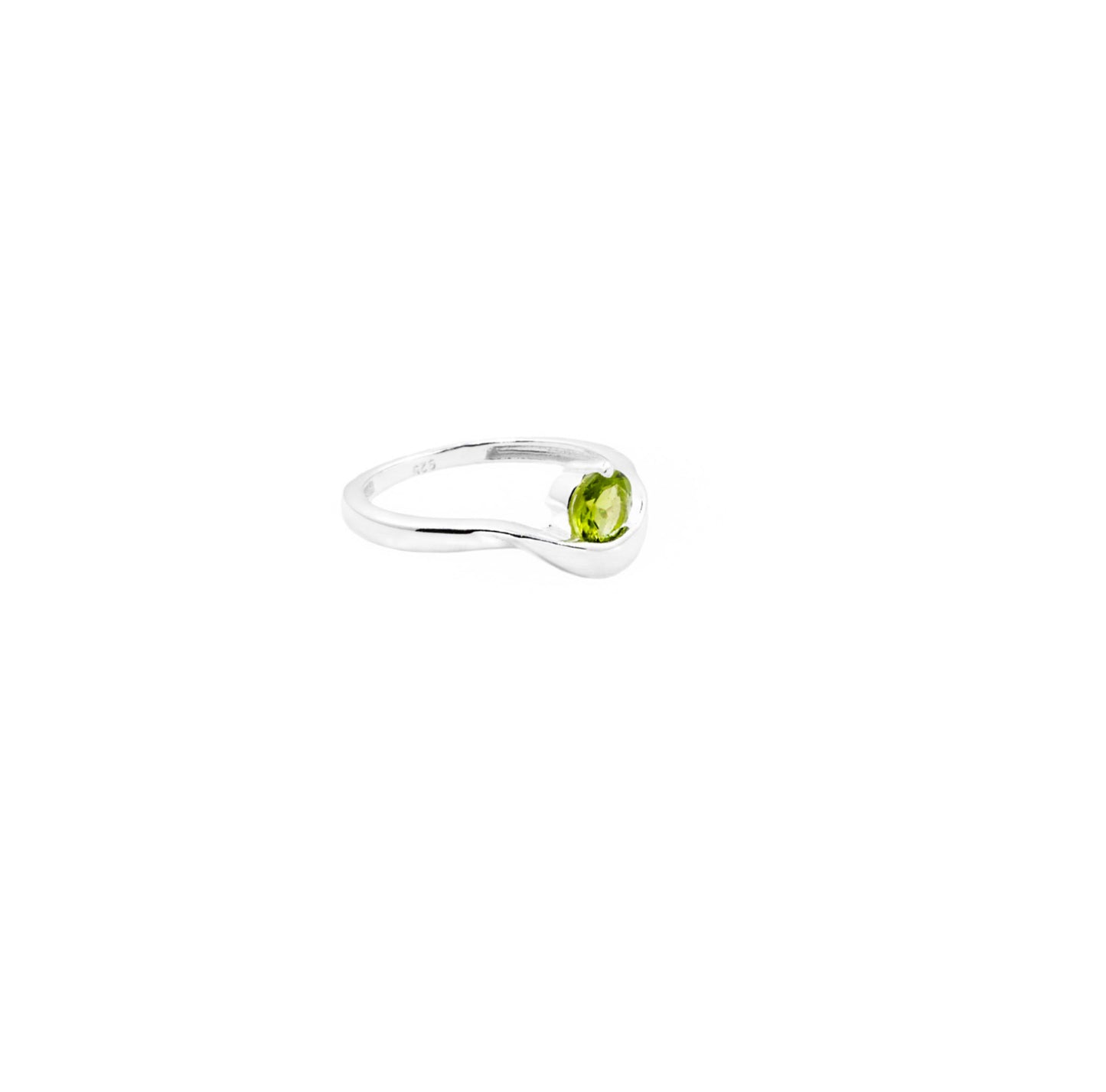 Peridot Elegant Sterling Silver Ring - Twisted Earth Artistry