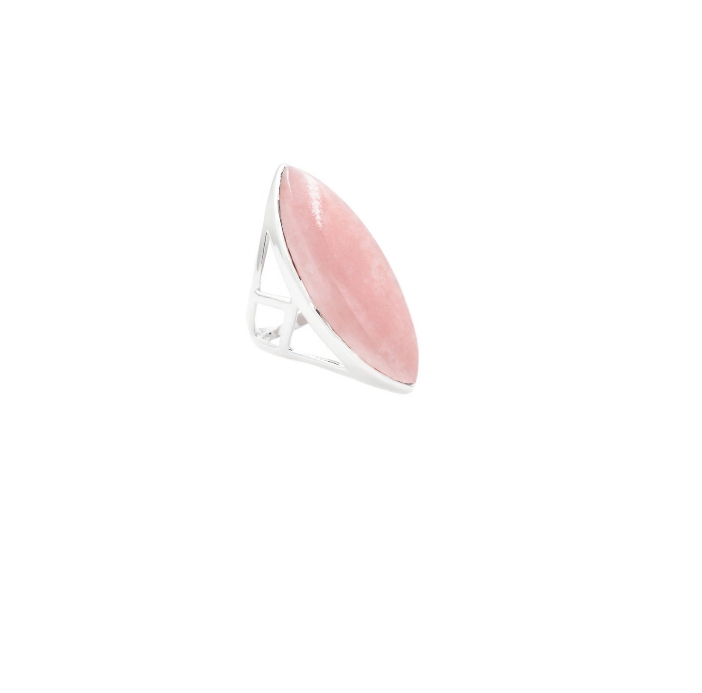 Pink Opal Marquise Sterling Silver Ring