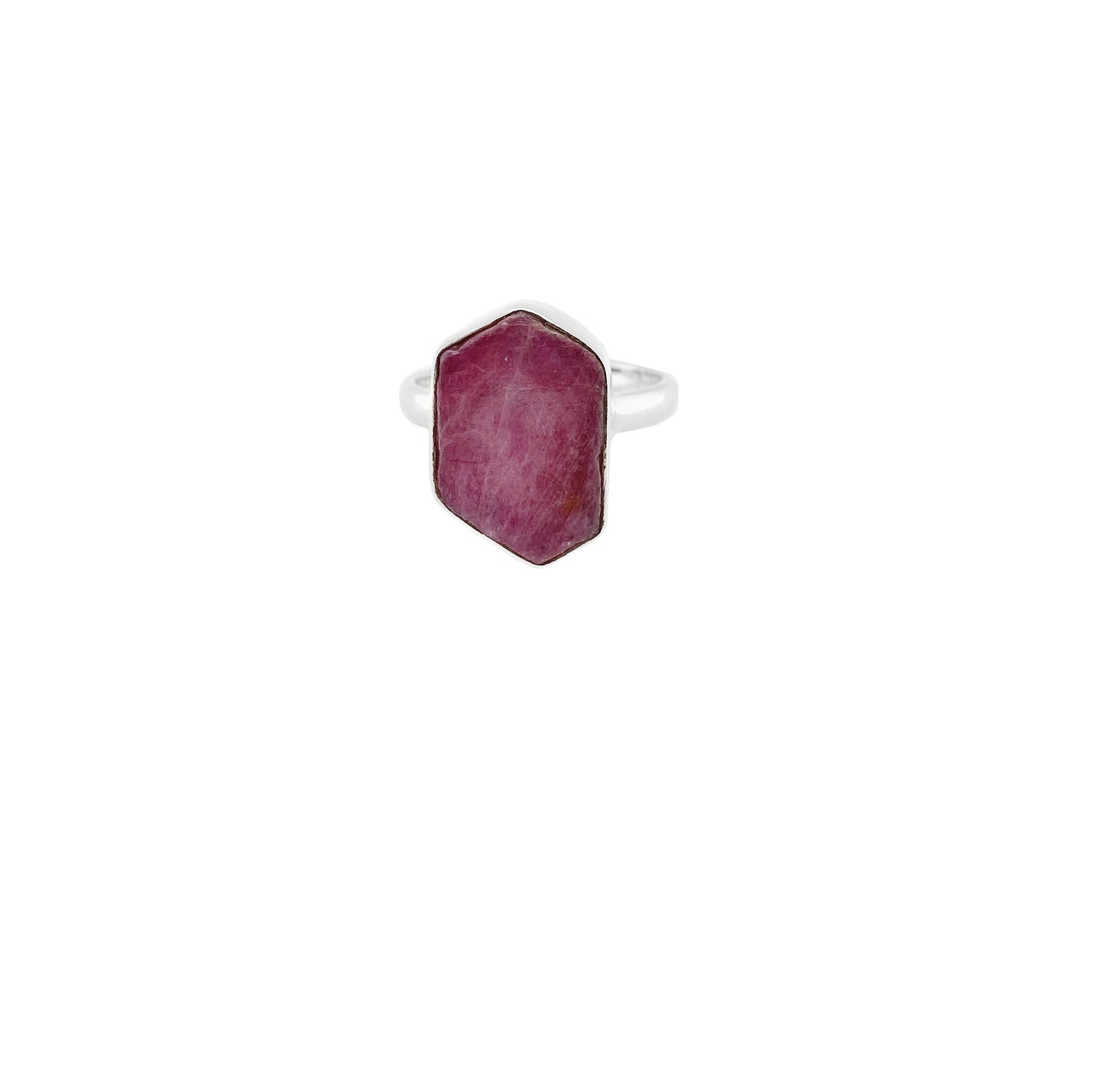 Ruby Rough Sterling Silver Ring