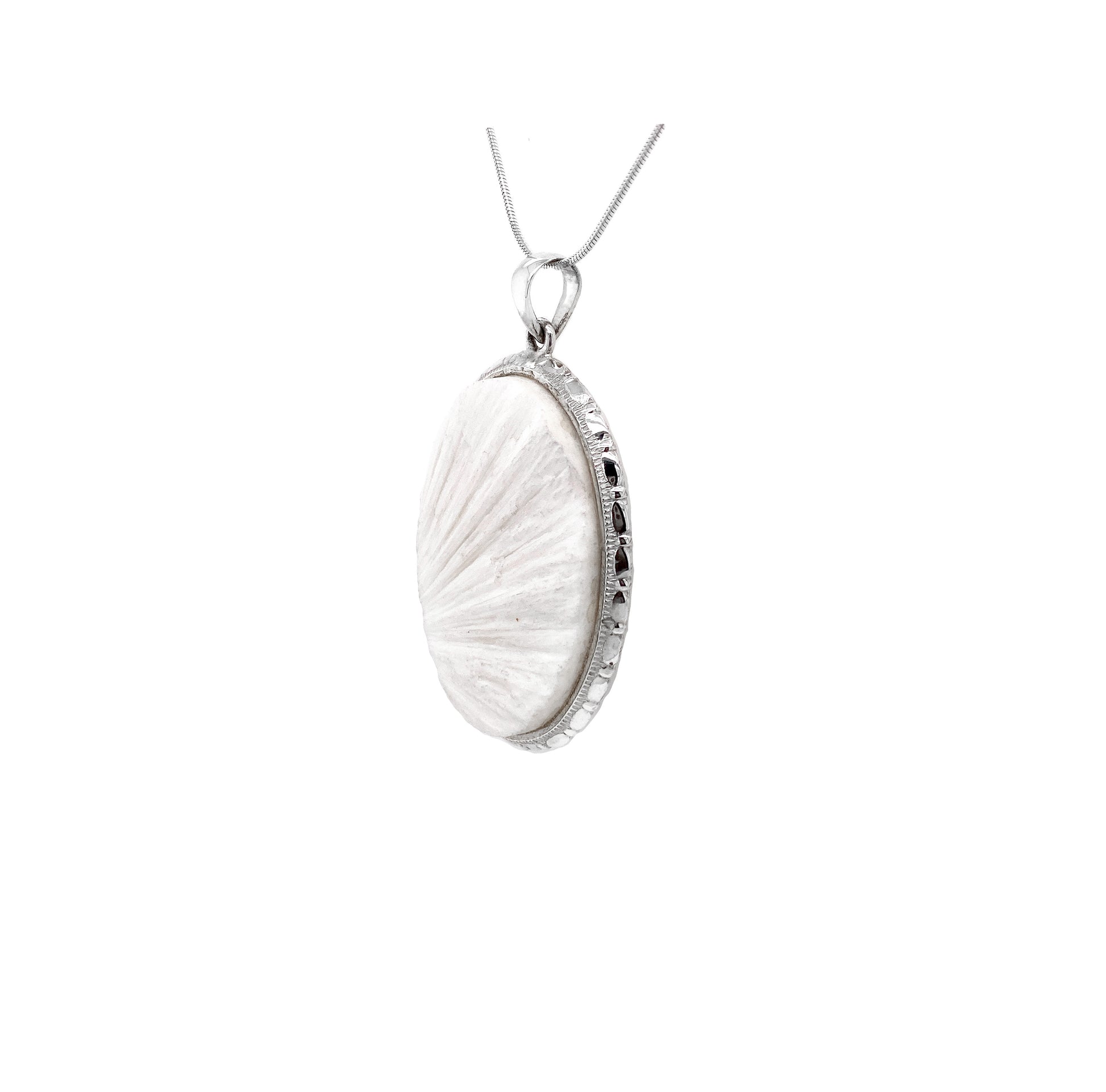 Scolecite Large Sterling Silver Pendant - Twisted Earth Artistry