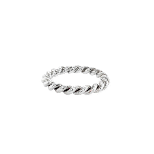 Twisted Rope Ring Sterling Silver