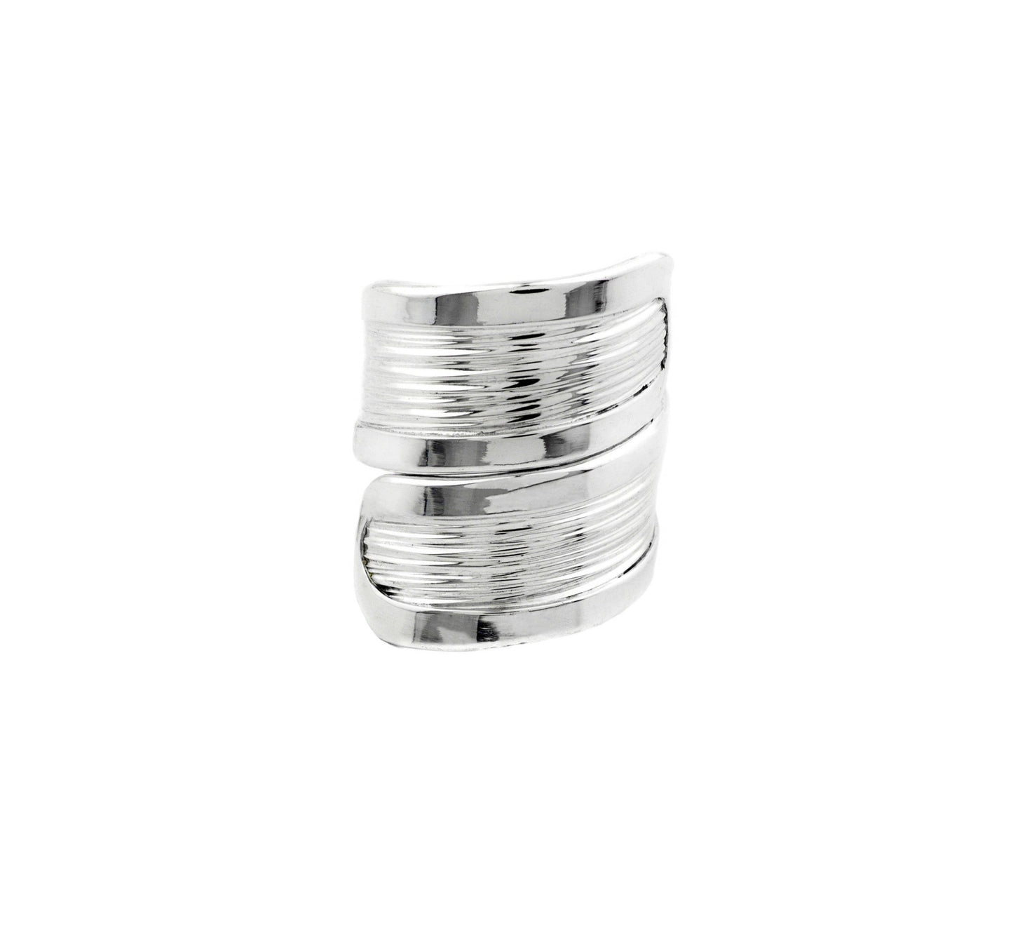 Sterling Silver Threaded Wrap Ring