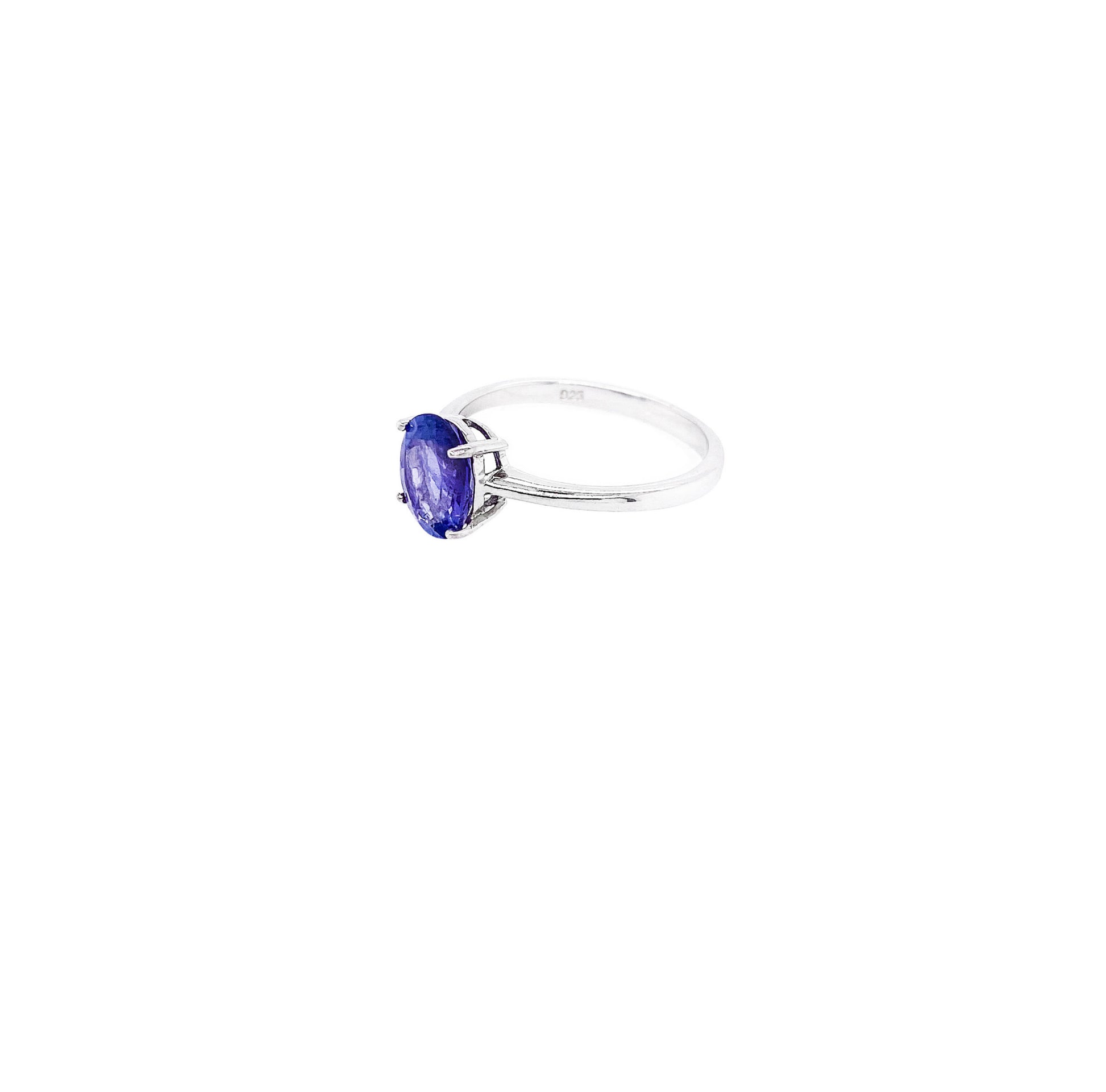 Tanzanite Sterling Silver Ring - Twisted Earth Artistry