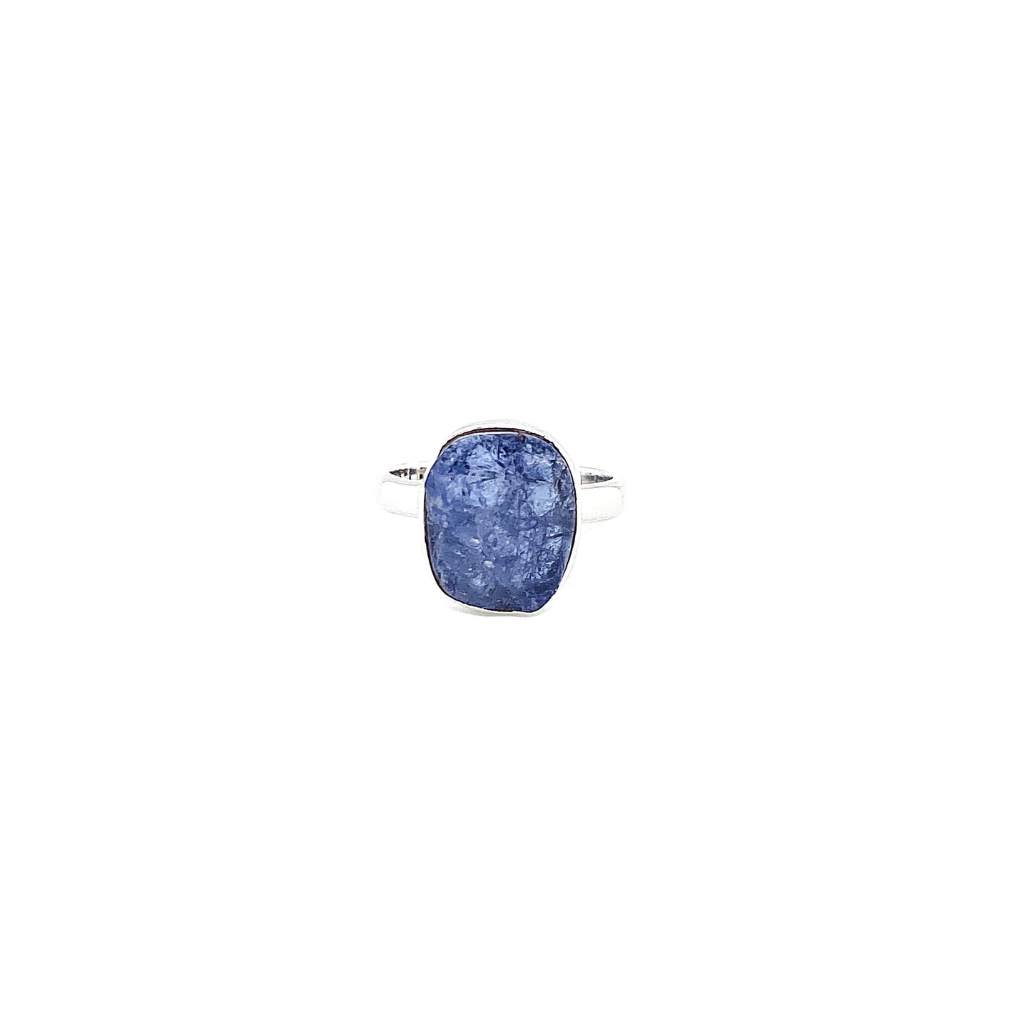 Tanzanite Natural Cut Sterling Silver Ring - Twisted Earth Artistry