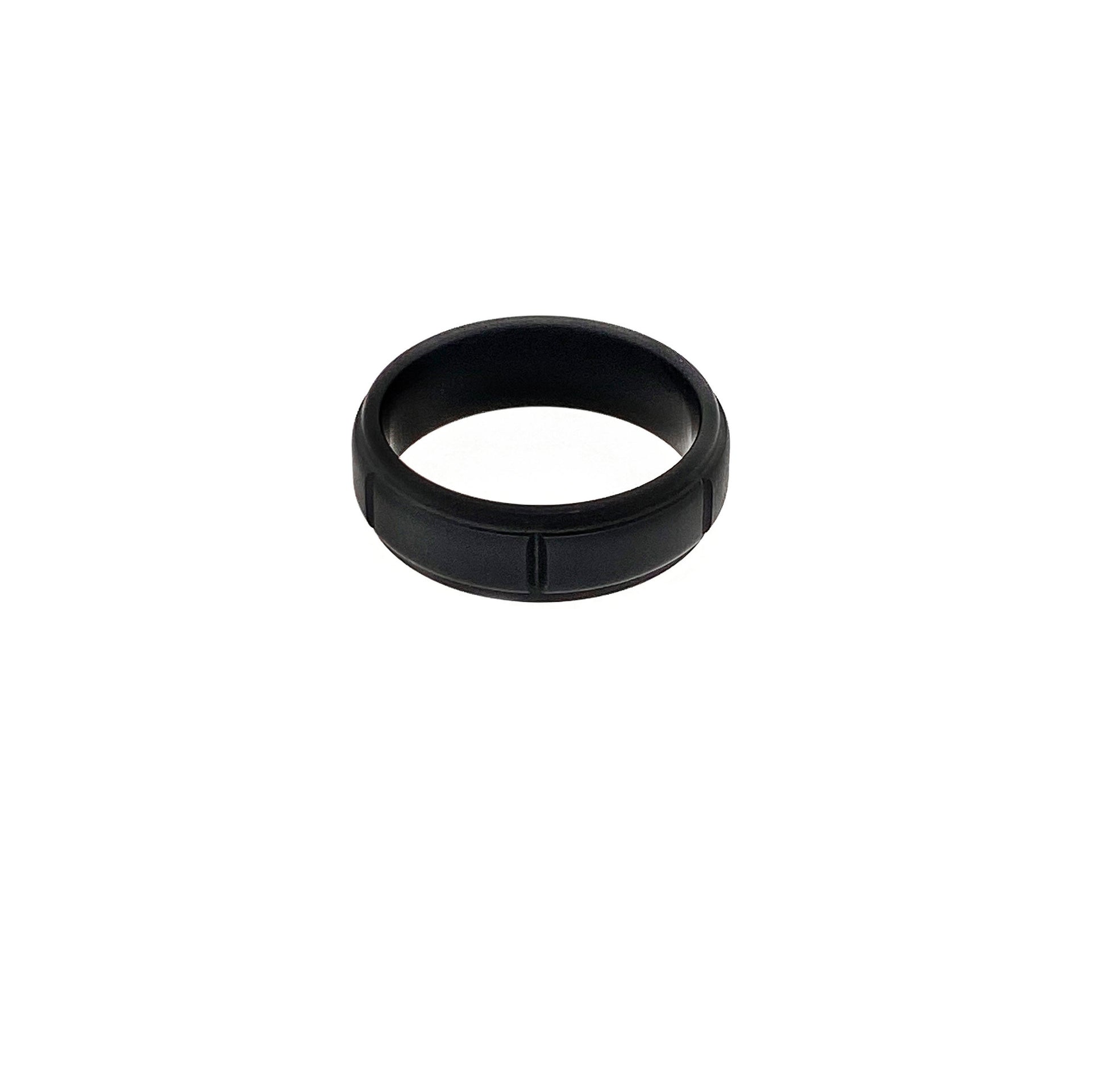 Matte Black Grooved Tungsten Ring - Twisted Earth Artistry