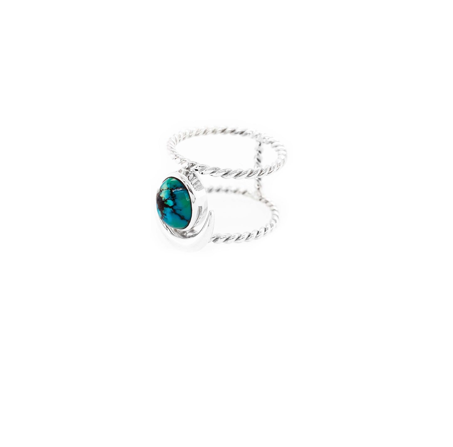 Turquoise Crescent Moon Ring