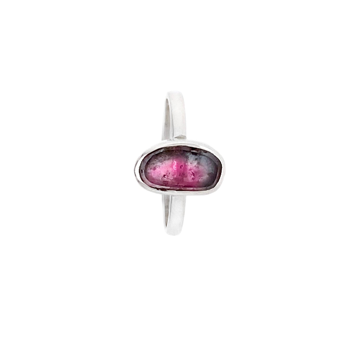 Watermelon Tourmaline Sterling Silver Ring - Twisted Earth Artistry