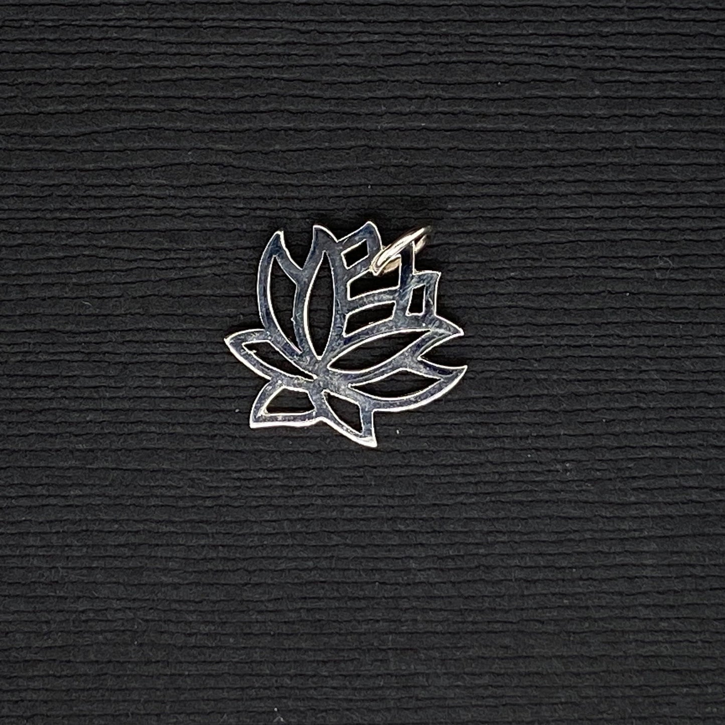 Lotus Flower Sterling Silver Earring and Charm Set
